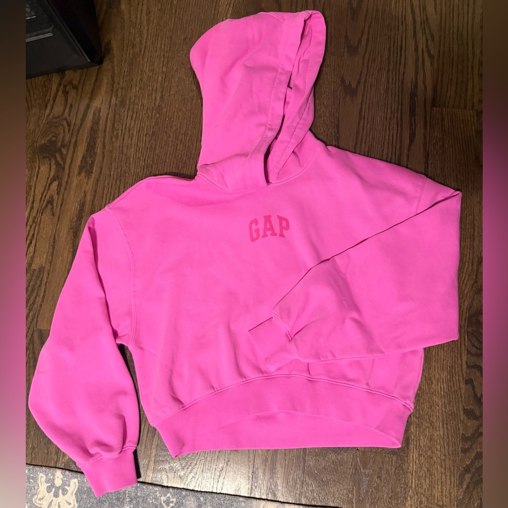 GAP Vintage soft cropped logo hoodie- XS